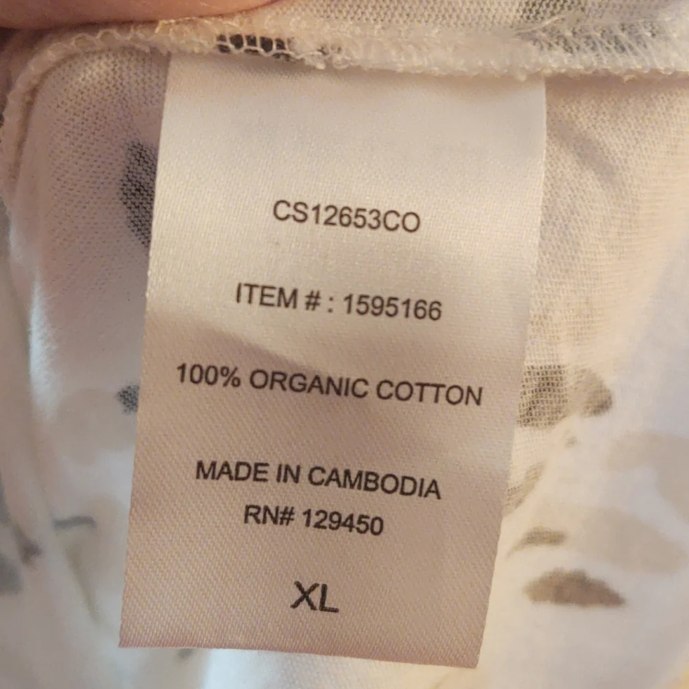 NWT Ecothreads Organic Cotton Tee Size XL - Picture 6 of 6